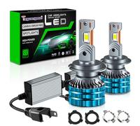 Teguangmei Ampoules H7 LED avec Adaptateurs de Supports Base, Canbus sans Erreur, 110W 20000LM Phares Avant de Voitures, 6000K Blanche Extrêmement Lumineuses Kit de Conversion Halogène, 2 Pièces