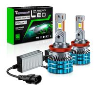 Teguangmei Ampoules H8 H11 LED, Canbus Sans Erreur, 110W 20000LM H9 Phares Avant de Voitures, 6000K Blanche Froide Extrêmement Lumineuses Kit de Conversion Halogène, Plug & Play, 2 Pièces