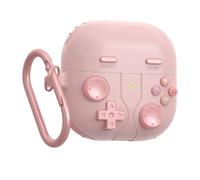 TEHAOUU Boitier d'écouteurs compatible avec Huawei FreeClip2, coque de protection en silicone souple avec motif manette de jeu rétro pour écouteurs sans fil (rose)