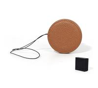 TEHAOUU Bouchon d'objectif d'appareil photo en cuir compatible avec appareil photo instantané Leica SOFORT 2, anti-poussière et anti-rayures avec sangle anti-perte (marron)