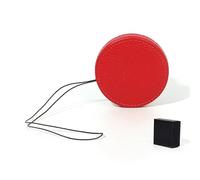 TEHAOUU Bouchon d'objectif d'appareil photo en cuir compatible avec appareil photo instantané Leica SOFORT 2, anti-poussière et anti-rayures avec sangle anti-perte (rouge)