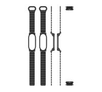 TEHAOUU Bracelet magnétique en silicone compatible avec l'enregistreur vocal PLAUD NotePin, bande de protection avec étui PC (noir)