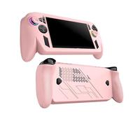 TEHAOUU Coque de protection en silicone compatible avec ASUS ROG Xbox Ally X, couverture complète antichoc avec 4 poignées de pouce (rose)