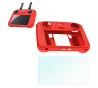 TEHAOUU Coque en silicone + film de protection d'écran pour DJI Flip / AIR3S RC2/RC Controllor Coque de protection et film de protection d'écran anti-collision Waterptoof Fingerprint Drone Accessoire