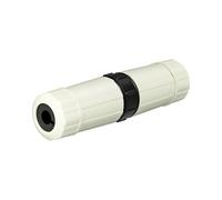 TEHAOUU Coupleur RJ45 étanche compatible avec les câbles Cat5e/Cat6/Cat7 - Indice IP68, prise en charge 10 Gbit/s, blindé en métal pour réseau extérieur et intérieur (blanc)