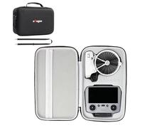 TEHAOUU Étui à rabat tout-en-un pour DJI Flip - Sac de rangement anti-rayures et étanche - Compatible avec télécommande RC 2/RC-N3 - Organiseur de batterie - Accessoires de drone (noir)