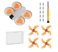TEHAOUU Lot de 4 hélices colorées pour drone DJI Neo - Faible bruit - Légères et durables - Accessoires DJI Neo - Pièces de rechange rapides - Orange