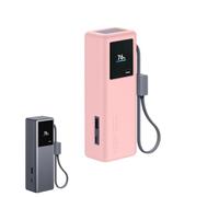 TEHAOUU Power Bank Coque de protection en silicone compatible avec Xiaomi 20 000 mAh 165 W, anti-chute, coque de batterie pour voyage, transport quotidien en plein air (rose)