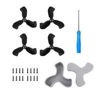 TEHAOUU Protection d'hélice compatible avec DJI NEO 2, kit de rangement d'hélice coloré avec 4 hélices noires, tournevis et vis (gris)