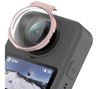 TEHAOUU Protection en verre optique compatible avec appareil photo panoramique DJI OSMO 360 - Filtre Osmo - Rose