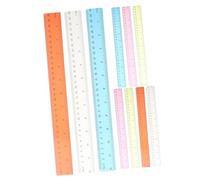 TEHAUX 1 Jeu Règles Colorées Plastique De Légères Et Portables Pour École Bureau Maison Règles Multifonctions Pour Mesure Et Marque-page Couleur Aléatoire 10 Pièces