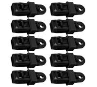 TEHAUX 10 Clips de Fixation pour Bâche en Plastique Noir, Légers et Résistants, pour Auvents, Lot de 10 Pièces pour Camping et Protection Extérieure