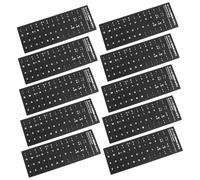 TEHAUX 10 pièces Autocollants Clavier pour Ordinateur Portable Protection Clavier Italien Mat Noir Blanc Accessoires Informatique Faciles à Poser Résidus