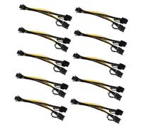 TEHAUX 10 pièces Câble Alimentation Pcie Pin vers Double Pin pour Carte Graphique Connecteur avec Verrouillage Stable Extension Alimentation PC Fiable et Facile à Installer