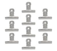 TEHAUX 10 Pièces Clip Mural Élastique 50mm en Métal pour Photos et | Pince de Serrage Argentée, Installation Facile et Retrait Rapide, pour Fenêtres, Salles de Bains et Tissus Délicats