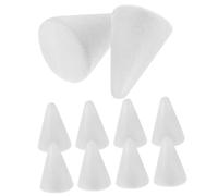 TEHAUX 10 Pièces cône en mousse filles mousse en forme de cône formes en polystyrène UV artisanat blanche