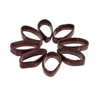 TEHAUX 10 Pièces de Pièces de Montre en Cuir Véritable Marron, Anneaux de Remplacement Légers et Résistants à L'usure pour Bracelets de Montre de 20mm