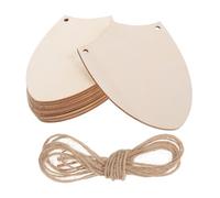 TEHAUX 10 pièces Décorations Suspendues Bois Forme de Bouclier Inachevé pour Bricolage DIY Ornements à Peindre pour Fêtes Mariage Anniversaire Noël Plaques Bois Vierges Robustes