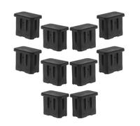 TEHAUX 10 Pièces Embout de Crosse de Hockey sur Glace Noir TPR | Installation Rapide, Meilleure Stabilité et Contrôle, pour Bâtons de Hockey sur Glace, Couleur Noire