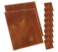 TEHAUX 10 Pièces Feuilles de Verre pour Motifs de Vitraux, Marron, Usage | Verre Artisanal, Transmission Lumineuse Soignée, Détails Nets, Aspect Solide, pour Espaces Religieux