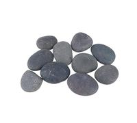 TEHAUX 10 Pièces Galets à Peindre Gris Noir Diy Lisses pour Dessin Cailloux Polissage Créatif et Décoration