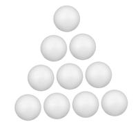 TEHAUX 10 Pièces Lot de Boules Polystyrène Blanches pour Artisanat Décoration Sapin Noël Activités Créatives et Modèles Moléculaires