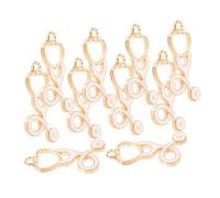 TEHAUX 10 Pièces Lot de Breloques Stéthoscope Alliage pour Infirmières Pendentifs DIY et Résistants Décoration Unique pour Bijoux et Accessoires