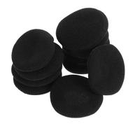 TEHAUX 10 Pièces Lot de Coussinets d'oreille Ronds en Mousse Noire pour Écouteurs, Rembourrage Confortable et Remplaçable, Accessoires Protecteurs pour Casque Audio