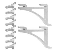 TEHAUX 10 Pièces Lot de Crochets Supports Étagère Congélateur Aluminium Clips Fixation Frigo Robustes et Sûrs Accessoires pour Rayonnages Réfrigérateur et Vitrines