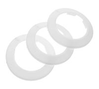 TEHAUX 10 Pièces Plaque D'écusson Ronde en PVC Blanche Couvercle Décoratif de Tuyau à Collerette pour Tuyau D'eau de Gaz Installation Murale