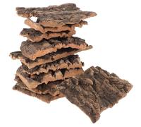 TEHAUX 10 Pièces, Plateforme D’Escalade et Repos Décor D’écorce D’Arbre | Style Simple, pour Tortues et Autres Animaux, Bois Couleur Café, Lot de Dix