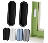TEHAUX 10 pièces Poignées Adhésives Universelles pour Meubles de Poignées Autocollantes Abs Bleu Gris Noirs Blanc pour Portes Coulissantes Fenêtres et Armoires Design Élégant et