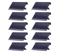 TEHAUX 10 Pièces Porte-étiquettes pour Étagères à Grille, Clip Noir en | Format Carte, Installation Rapide et Retrait Facile, Maintien Stable Rayonnage Métallique en Magasin