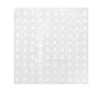 TEHAUX 100 Pastilles Adhésives Cylindriques Transparentes 10X4 MM en Silicone Antidérapantes pour Assistance aux Malvoyants Points de Pression Tactiles Autocollants pour Meubles