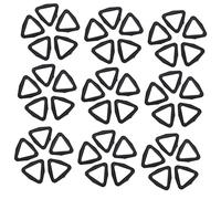 TEHAUX 100 Pièces bouton triangulaire Triangle bague de réglage boucle triangle noir anneau triangulaire Triangle boucle pour sangle Mousqueton ajusteur Vêtements valise Plastique