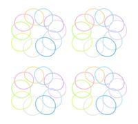 TEHAUX 100 Pièces Bracelet Élastique en Silicone Doux et Confortable, Accessoire Cheveux Fille Multifonctionnel pour Sport et Vie Quotidienne, Bande Lumineuse Tissée Amusante