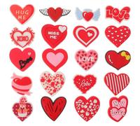 TEHAUX 100 Pièces Breloques Cœur PVC Souple pour Décoration de Coques et | Lot Créatif pour Projets Diy, Style Romantique et Mignon, Usage Toute L'année Style Aléatoire