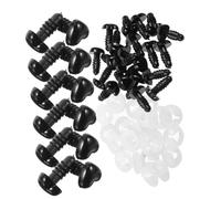 TEHAUX 100 pièces Lot de Nez de Sécurité pour Peluches Noir Accessoires DIY pour Poupées Nez Plastique pour Artisanat Amigurumi et Jouets Faits Main