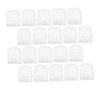 TEHAUX 100 Pièces Masques Faciaux Prédécoupés en Tissu Blanc Feuilles Fines pour Soin du Visage Visage Expressif Adaptés Haute Fréquence Usage Esthétique Professionnel