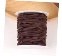 TEHAUX 100m Fil Élastique pour Bijoux Corde Élastique Résistante Café Foncé pour Créations DIY Bracelets Et Colliers