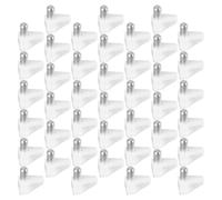 TEHAUX 100pcs Épingles D'étagère Blanches en Plastique et Fer pour Armoire Cuisine, Support Stable pour Étagères, Évite le Balancement, pour Meubles et Caissons