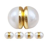 TEHAUX 10paires Poids de Voile Magnétique Double Face Perles Artificielles pour Accessoires Cheveux Mariage Voile Mariée Hijab et Foulards Fixation Facile sans Épingles