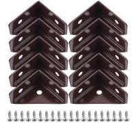 TEHAUX 10pcs Équerres D'angle en Acier Laminé à Froid Épaissi, Supports de Fixation Résistants la Tension la Corrosion pour Tête de Lit et Chevets