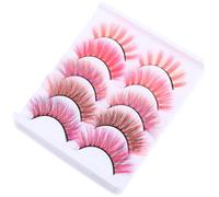 TEHAUX 10pièces Faux Cils Colorés Lot de Longs et Denses pour Maquillage des Cils Effet Yeux de Biche Naturel