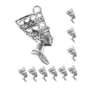 TEHAUX 10pièces Pendentif Egyptien Forme De Reine Pour Bijoux Faire Soi-meme Breloque Vintage Pour Porte-cles Et Creation De Colliers