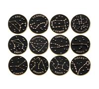 TEHAUX 12 Broches Design en Alliage Motifs des Douze Constellations, Épingles Émaillées pour Décoration de Paquet Scolaires et Vêtements Femme