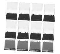TEHAUX 12 pièces Boîte de Rangement Transparente Plastique Rigide pour Médailles et Badges Coffret Élégant pour Collection de Pins et Médailles de Sport Lot Mousse Noire Intérieure