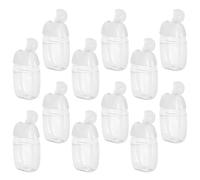 TEHAUX 12 Pièces Bouteille Plastique de Voyage 30ml avec Bouchon à Clapet Facile à Remplir, Design Pratique pour Usage en Voyage Famille, Accessibilité Main