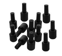 TEHAUX 12 Pièces Flacon de Vernis à Ongles Vide 15ml en Verre Noir Rond avec Protection la Lumière, Facile à Remplir, pour DIY et Recharge de Vernis à Ongles