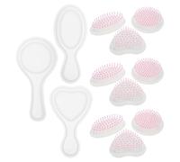 TEHAUX 12 pièces Moule Silicone pour Peigne DIY Souple et Flexible Démoulage Facile pour Fabrication de Peignes Epoxy Kit de Moulage pour Création Artisanale